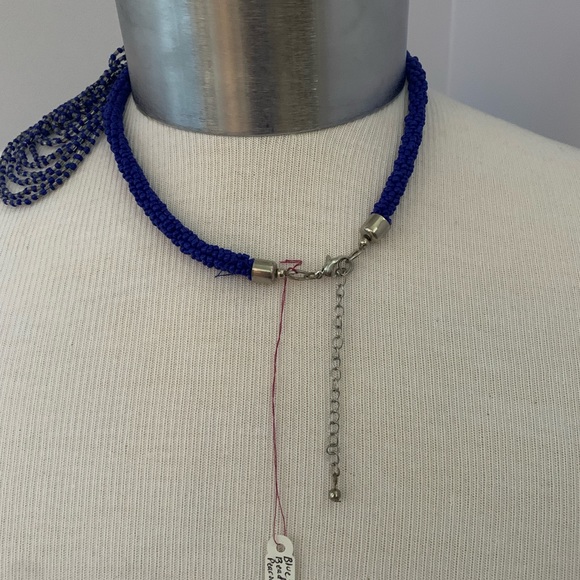 Beaded Native American blue necklace - Picture 3 of 3